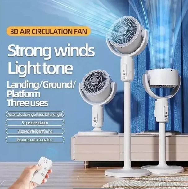 VENTILADOR DE PIE CON MOVIMIENTO Y CONTR